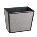 Faux Leather Recycled Wastebasket (Heather on Black)
